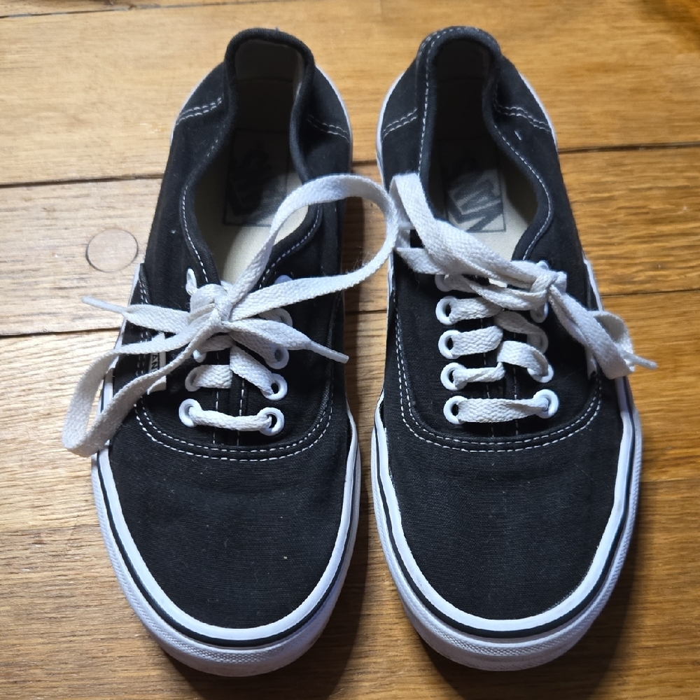 Vans Black and White Canvas Shoes